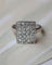 Bague 56.5 Bague Art Déco Rectangle Or Blanc et Diamants 58 Facettes A11240