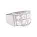 Bague 50 Bague platine, or blanc, diamants. 58 Facettes 34005