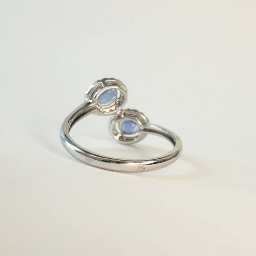 Bague 53 Bague Toi & Moi saphirs 58 Facettes INV071