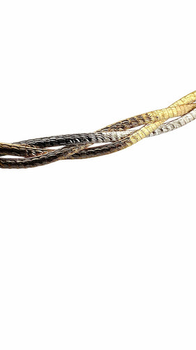 collier Collier tressé 2 ors semi rigide et flexible 58 Facettes