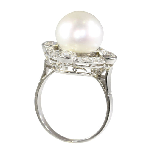 Prsten Art Deco od bisera i dijamanata iz 1920-ih: izjava bezvremenske elegancije 