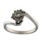 Bague 59 Bague en or blanc avec diamants taille brillant en forme de fleur 58 Facettes G3693