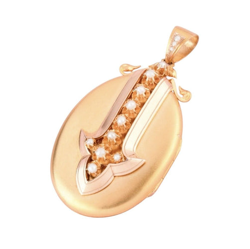 Pendentif Important pendentif porte photo Napoléon III en or bicolore 58 Facettes