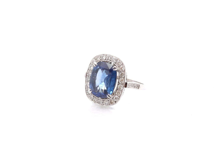 Bague 53 Bague vintage saphir de 4,36cts 58 Facettes 26678-23337