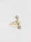 Bague 51 Bague Art Nouveau toi et moi or perle diamants 58 Facettes J175