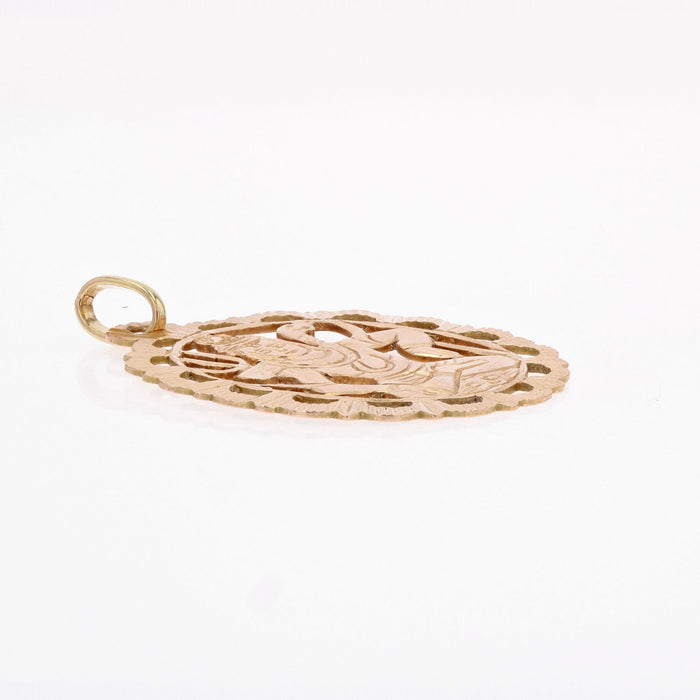 Shiva rose gold pendant