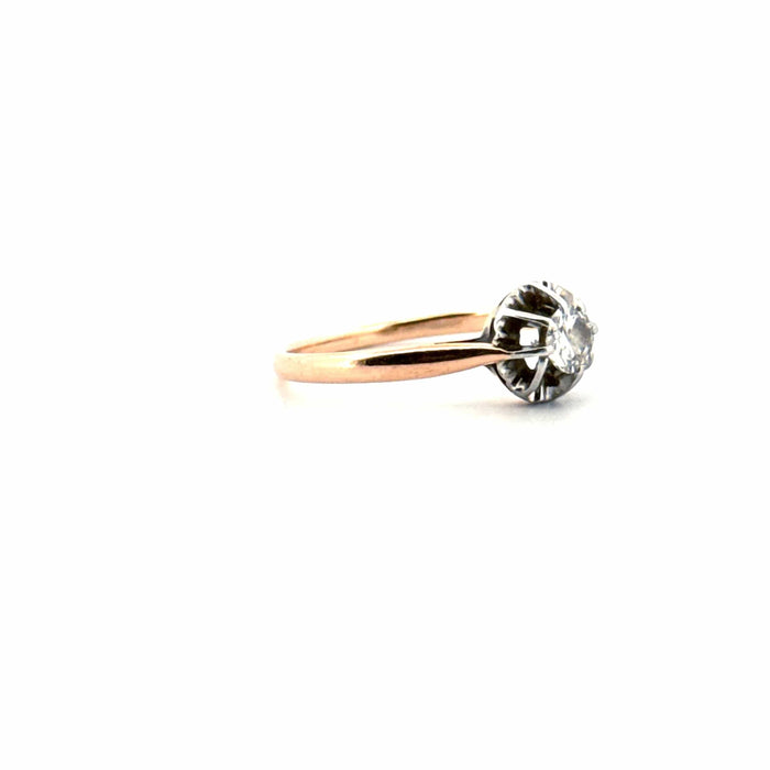 Bague 57 Solitaire or jaune diamant 58 Facettes 89-GS36647