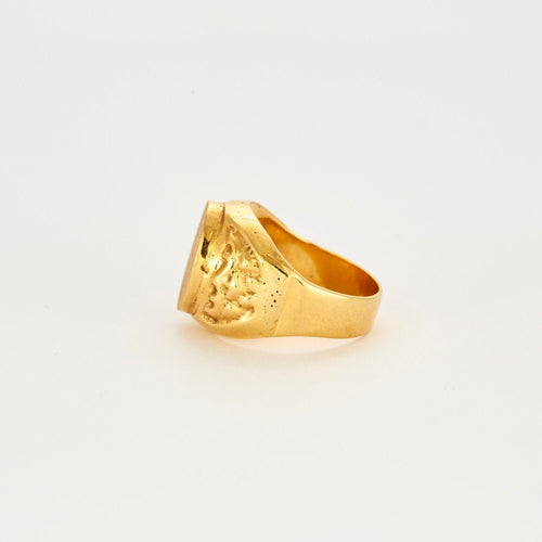 Bague 57 Chevalière gardienne du temple 58 Facettes LP767