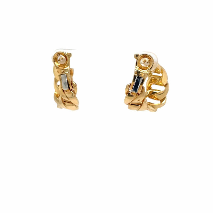 Boucles d'oreilles CARTIER - Boucles d'oreilles "Bergame" en or jaune et diamants 58 Facettes