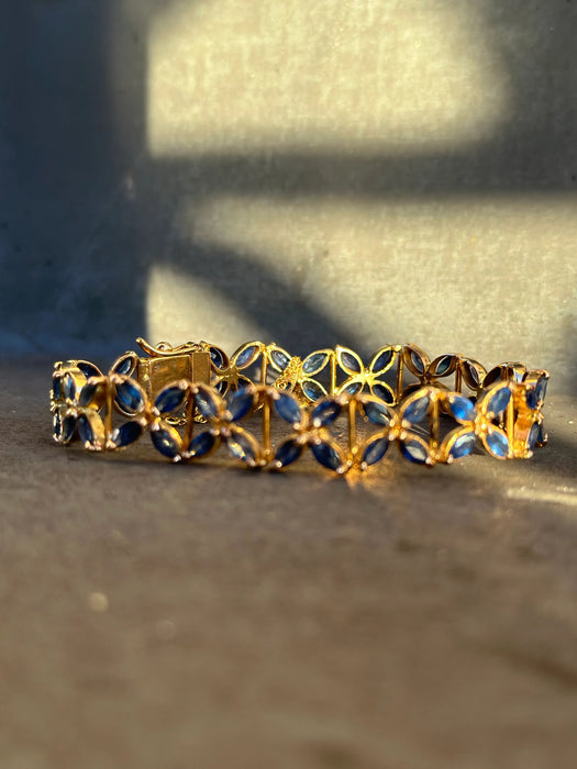 Sapphire rosette bracelet