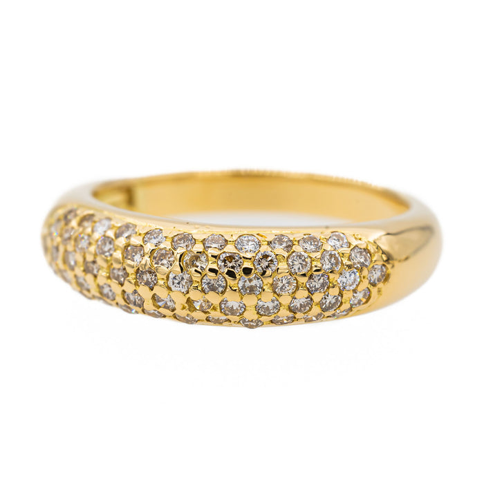 Yellow Gold Diamond Bangle Ring