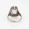 Bague Bague Art Déco Vintage Améthyste Filigrane Or Blanc 18 carats Taille 5.5 Bijoux Fins 58 Facettes G6838