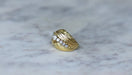 Bague 46.5 Bague Boule Diamants or jaune années 60 58 Facettes