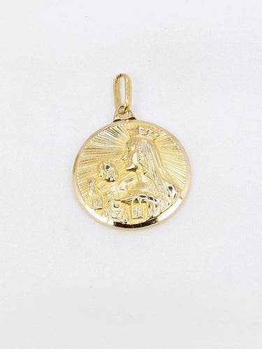 Pendentif Pendentif vintage recto verso Notre Dame du Mont-Carmel or jaune 58 Facettes J492