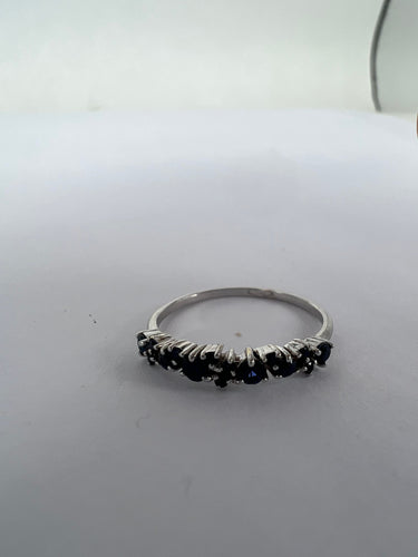 Bague 54 Bague fine demi alliance saphir bleu 58 Facettes ME-R-03