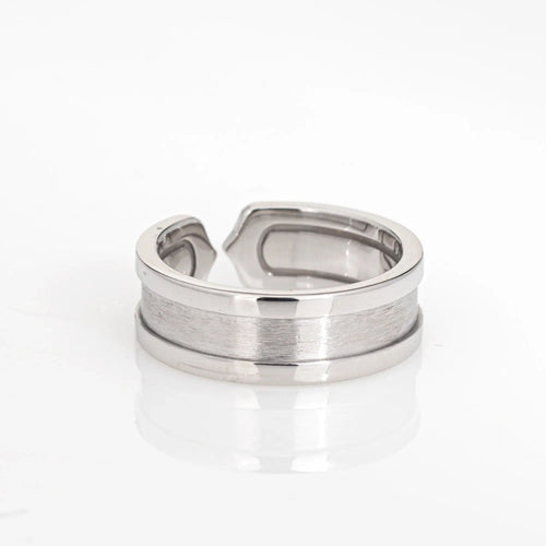 CARTIER - Pierścionek z białego złota z logo Double C