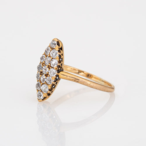 Antiker viktorianischer Gelbgold-Diamantring