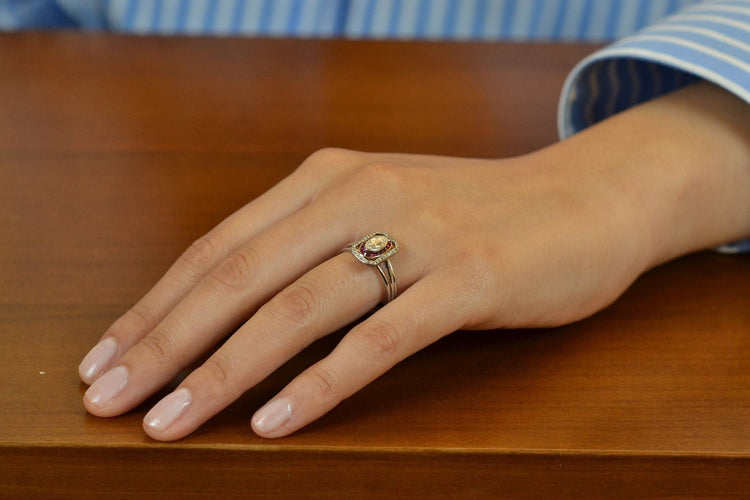 Bague 56 Bague art déco diamants et rubis 58 Facettes 27355