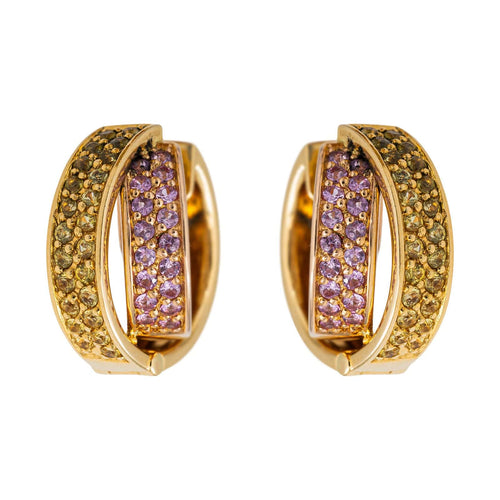 Boucles d'oreilles Boucles d'oreilles Créoles Or jaune Saphir 58 Facettes 2617395CN