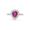 Bague Bague avec rubis du Mozambique ct 0,85 et diamants 58 Facettes