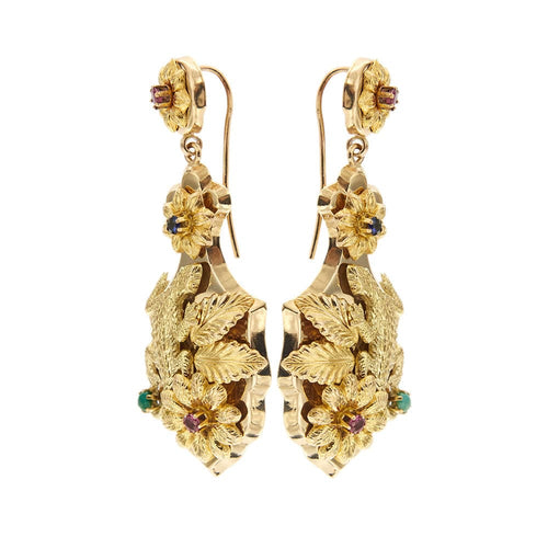 Boucles d'oreilles Boucles d'oreilles pendantes style Bourbon 58 Facettes 35136