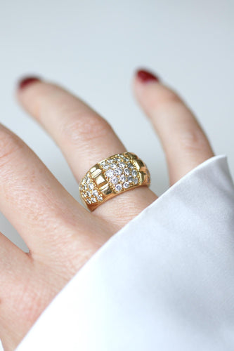 Bague 52 Van Cleef & Arpels - Bague Jonc Diamants, Or jaune 58 Facettes