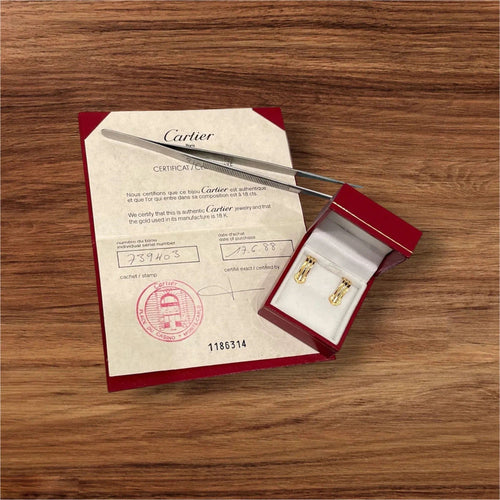 Boucles d'oreilles Cartier 2 C Trinity Gold Clip-on Earrings 58 Facettes