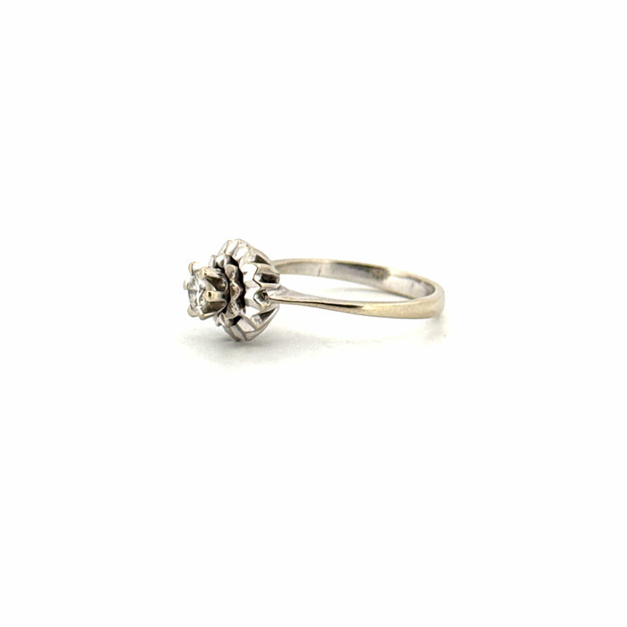 Bague 50 Solitaire Or Blanc Diamant 58 Facettes 21-GS32362-02