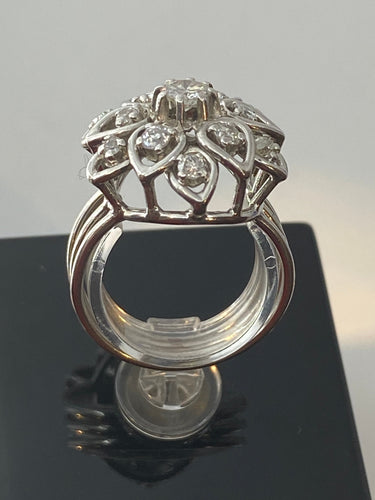 Bague 51 Bague platine, diamants 58 Facettes AB29