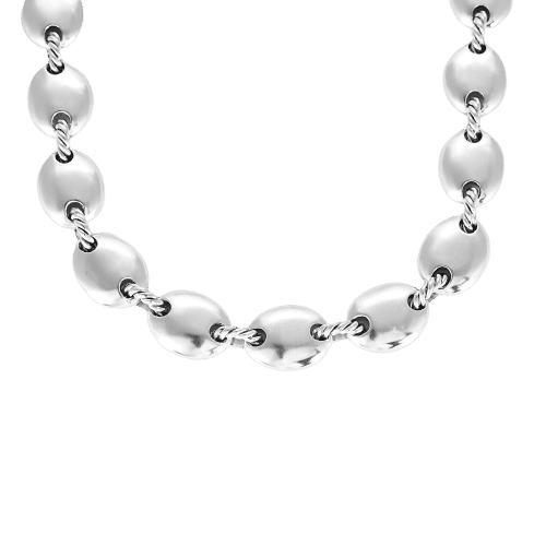 Collier Arthus Bertrand - Collier en argent à maillons ovale 58 Facettes B250497