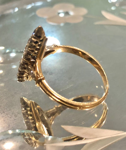 Bague Bague marquise or jaune et diamants 58 Facettes