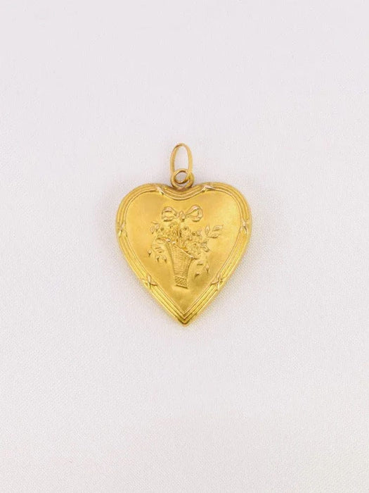 Pendentif Pendentif coeur Art Nouveau or jaune 58 Facettes 1076.1