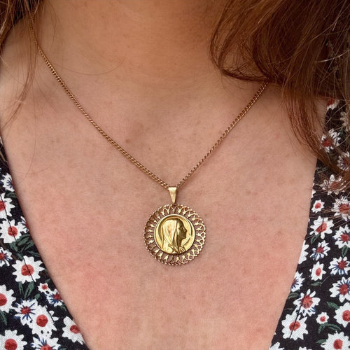 Pendentif Médaille en or jaune en rosace 58 Facettes REF24079-242