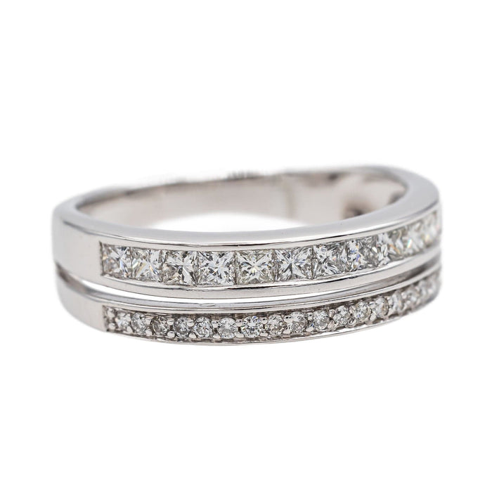 Bague 52 Bague Alliance Or blanc Diamant 58 Facettes 3319593CN