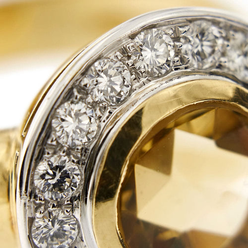 Bague 61 Bague citrine et diamants 58 Facettes 30269
