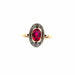 Bague 56 Bague Art-Déco or jaune rubis 58 Facettes 88-GS36656