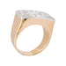 Bague 50 Bague pavage or rose, platine, diamants. 58 Facettes 34006