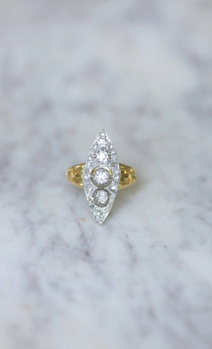 Bague Bague marquise trèfle diamants 58 Facettes