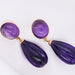 Boucles d'oreilles Boucles d'oreilles or jaune et améthystes 58 Facettes 101