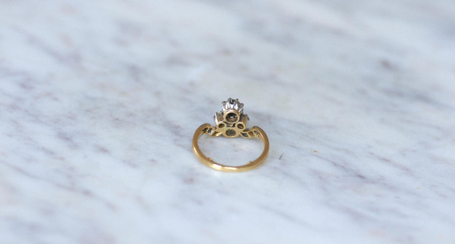 Bague 50 Bague Duchesse Belle Epoque Diamants or jaune et platine 58 Facettes