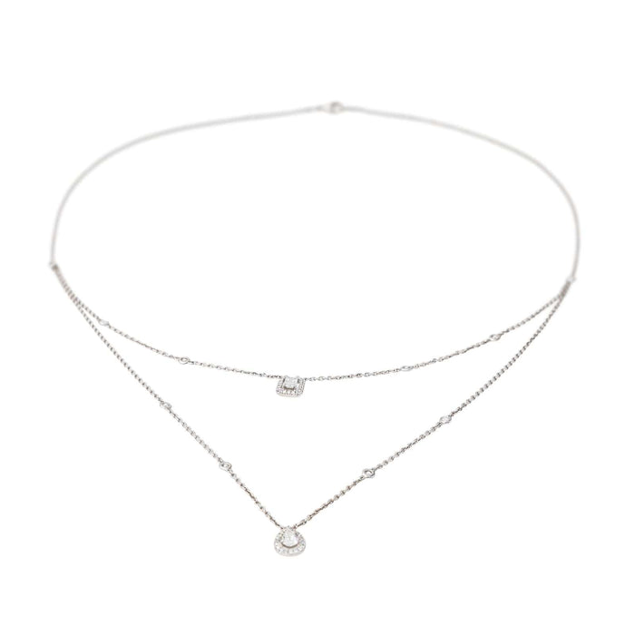 Collier Messika Collier My twin Or blanc Diamant 58 Facettes 3806940CN