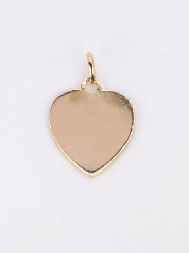 Pendentif AUGIS - Médaille amour coeur plus qu'hier moins que demain or jaune rubis 58 Facettes J254