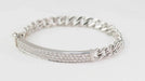 Bracelet souple en or blanc pavé de diamants 58 Facettes 32978