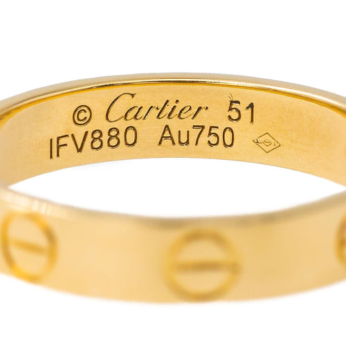 Bague 51 Cartier Bague Alliance Love Or jaune 58 Facettes 3411137CN