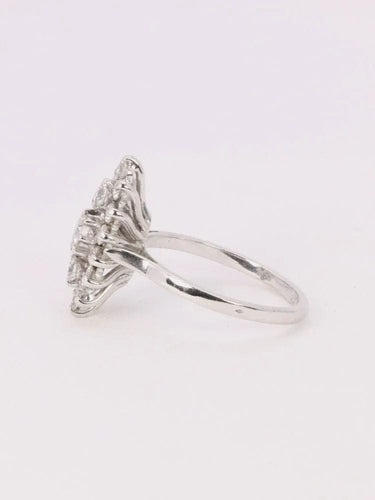 Bague Bague marquise or blanc diamants 58 Facettes J523