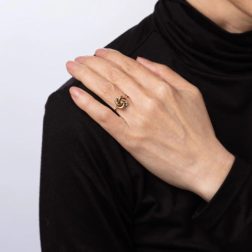 Bague Antique Victorian Infinity Knot Ring Conversion 14k Yellow Gold 5.5 Bijoux fins 58 Facettes G7450