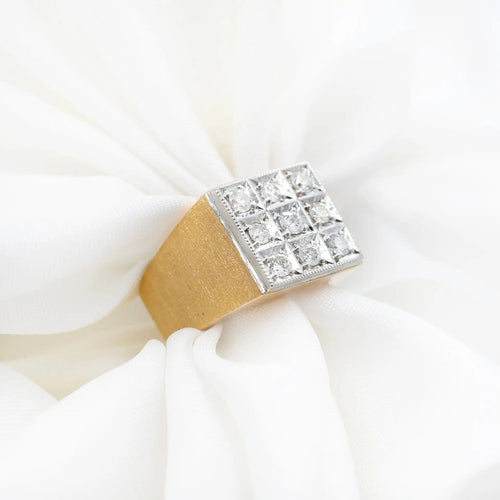 Bague 58 Bague en or jaune avec diamants de 0,45 ct 58 Facettes