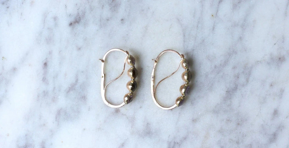 Boucles d'oreilles Boucles d'oreilles poissardes améthyste 58 Facettes