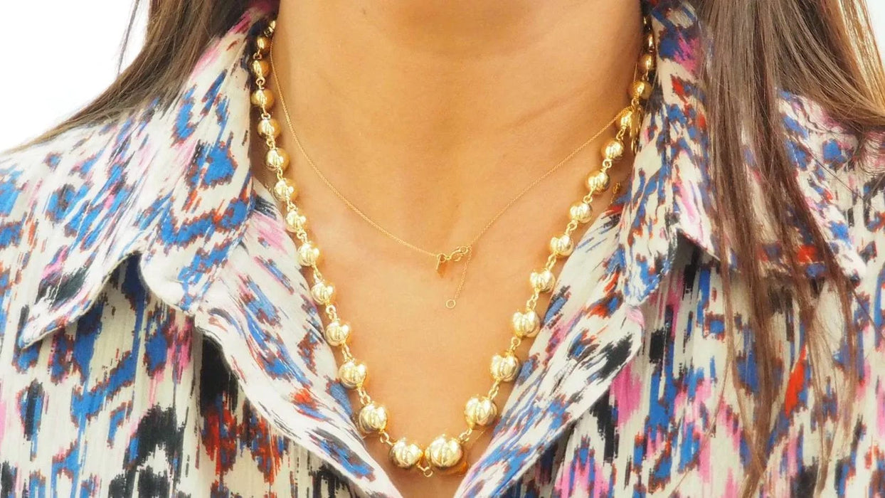 Collier Collier Marseillais Boules Or Jaune 58 Facettes F