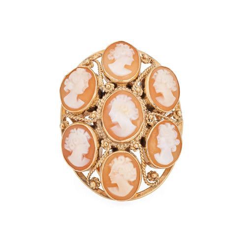 Bague Bague multi camées en or jaune 58 Facettes G13539